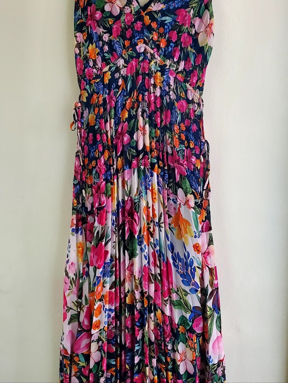 Just...Taylor Vibrant Floral Maxi Dress - Navy, Pink & Orange